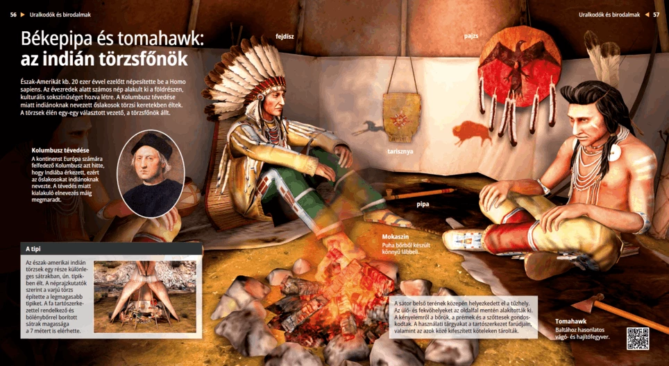 Der Indianerhäuptling: Stammesführer mit Friedenspfeife und Tomahawk