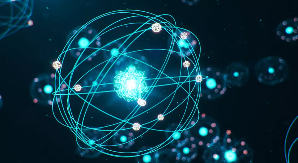 What holds the atomic nucleus together?
