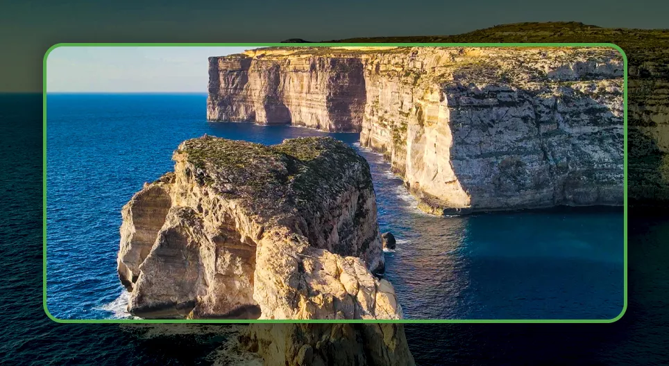 Formation of rocks on Malta