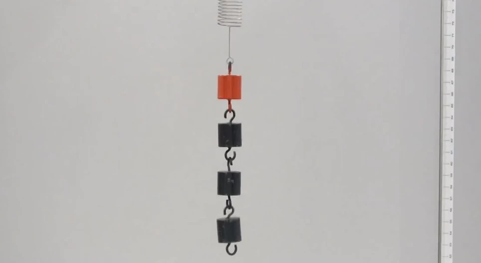 Dependence of period of oscillation on mass