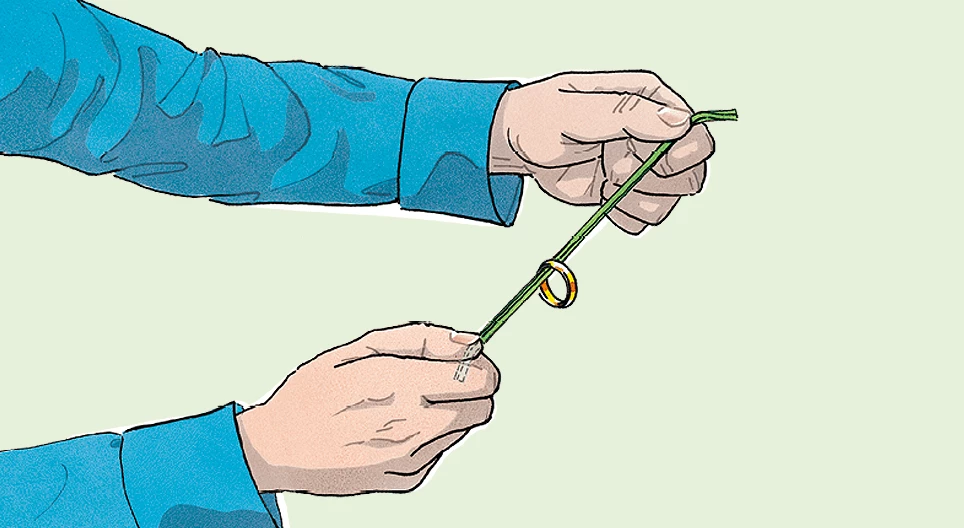 The ring climbs up the slope