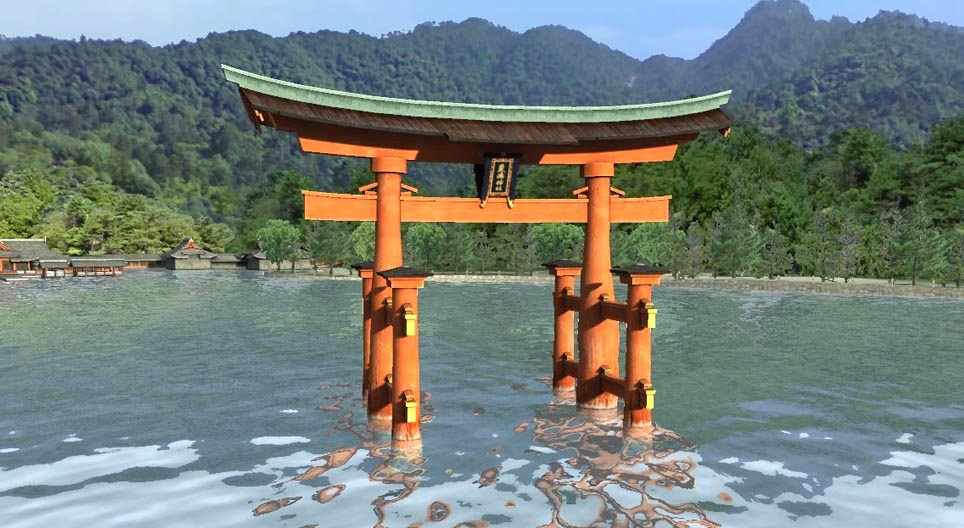 El arco torii del santuario de Itsukushima