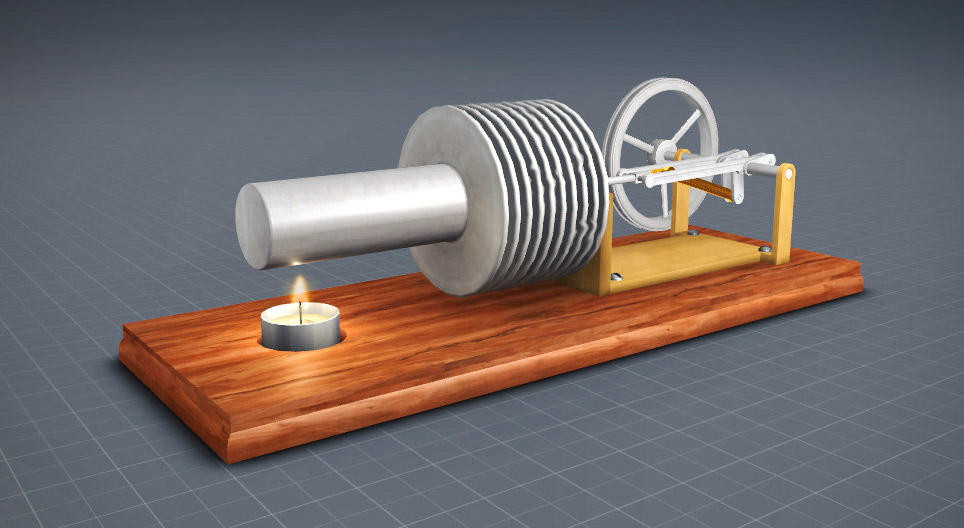 Stirlingov motor s toplim zrakom