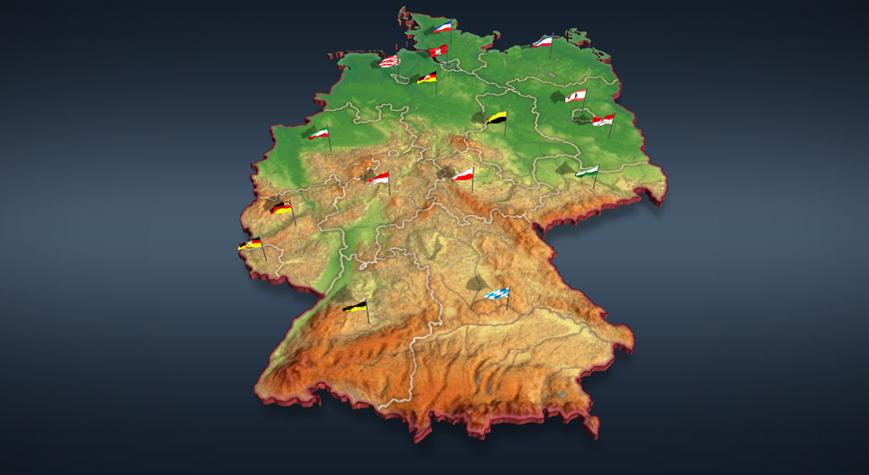 Mappa amministrativa della Germania