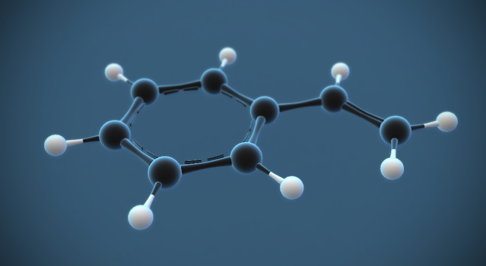 Stirene (vinilbenzene) (C₈H₈)