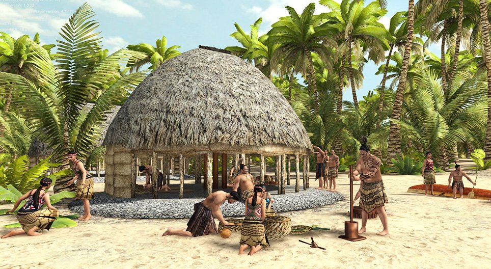Villaggio familiare polinesiano (Samoa, XV secolo)
