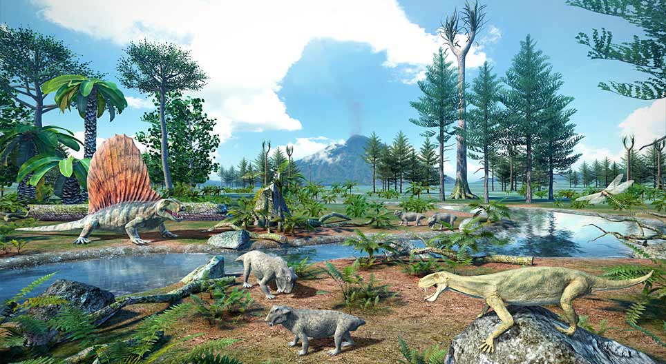 ペルム紀の植物相と動物相