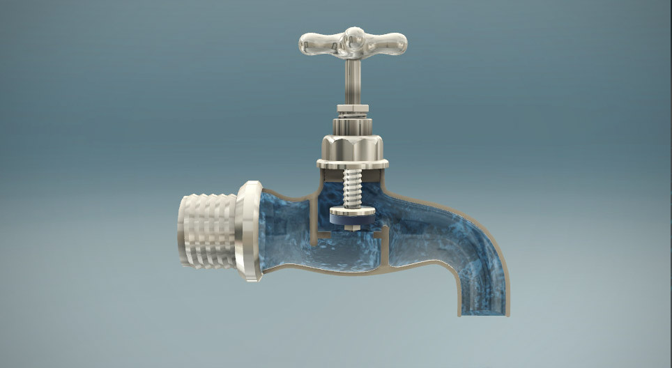 給水栓はどのように動作しますか。