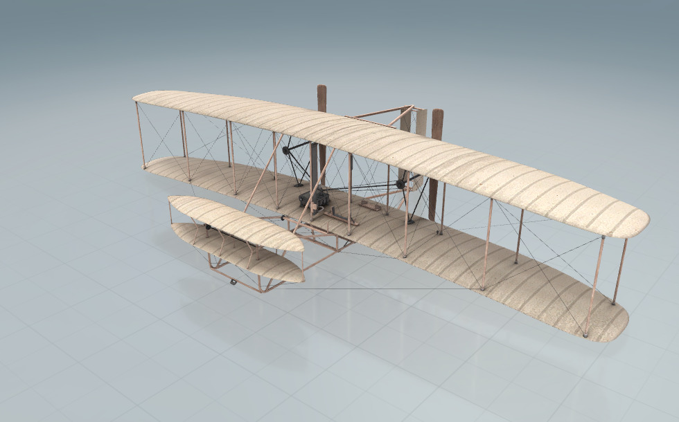 ライトフライヤー号 (1903年) - 3Dシーン - CN Mozaikデジタル教育と勉強