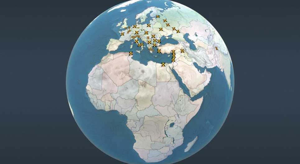 歴史的な地形図 (戦い、世界史)