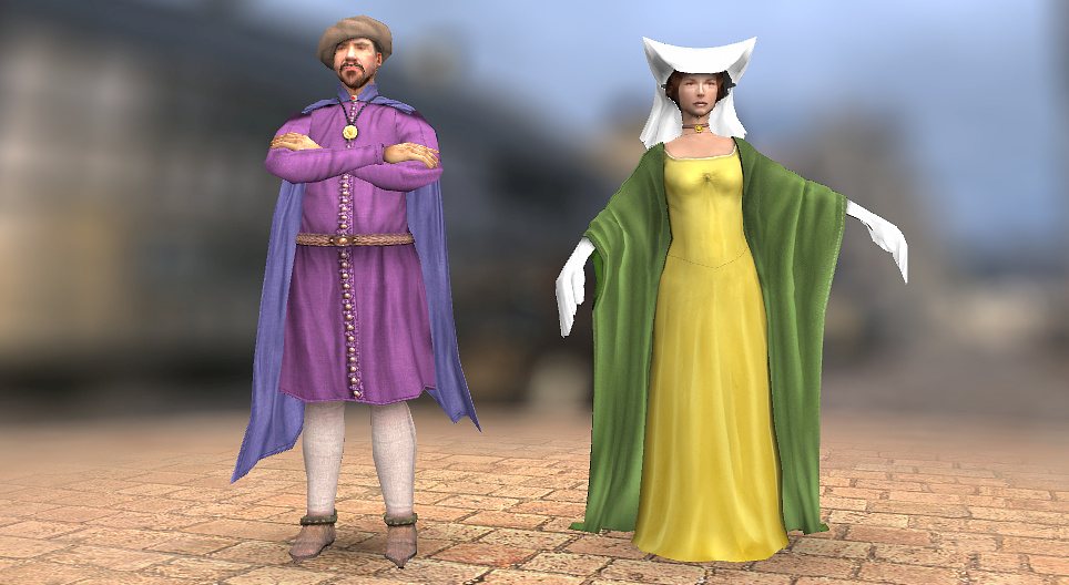 中世の衣服(西ヨーロッパ、14世紀)