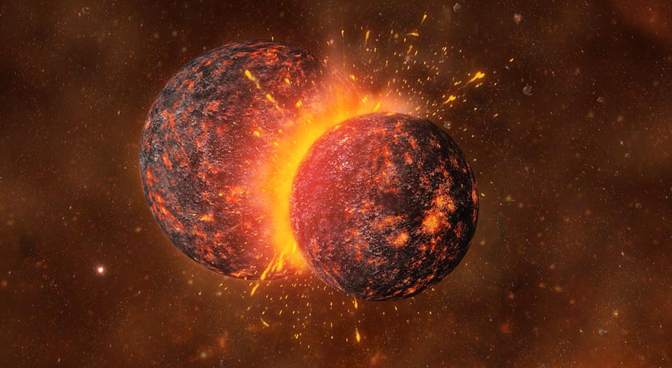 지구와 달의 현성