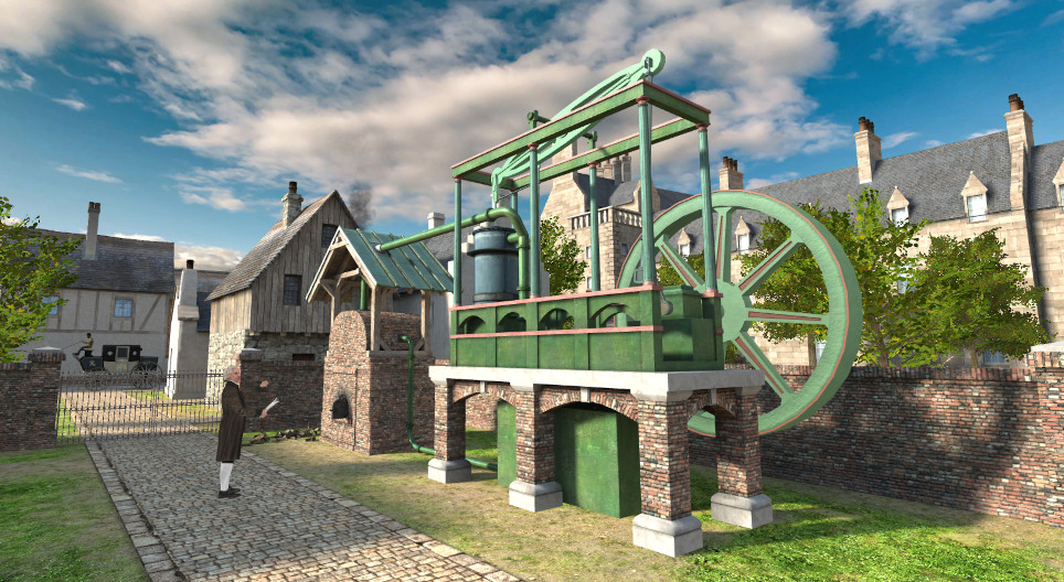 와트의 증기 기관차 (18세기)