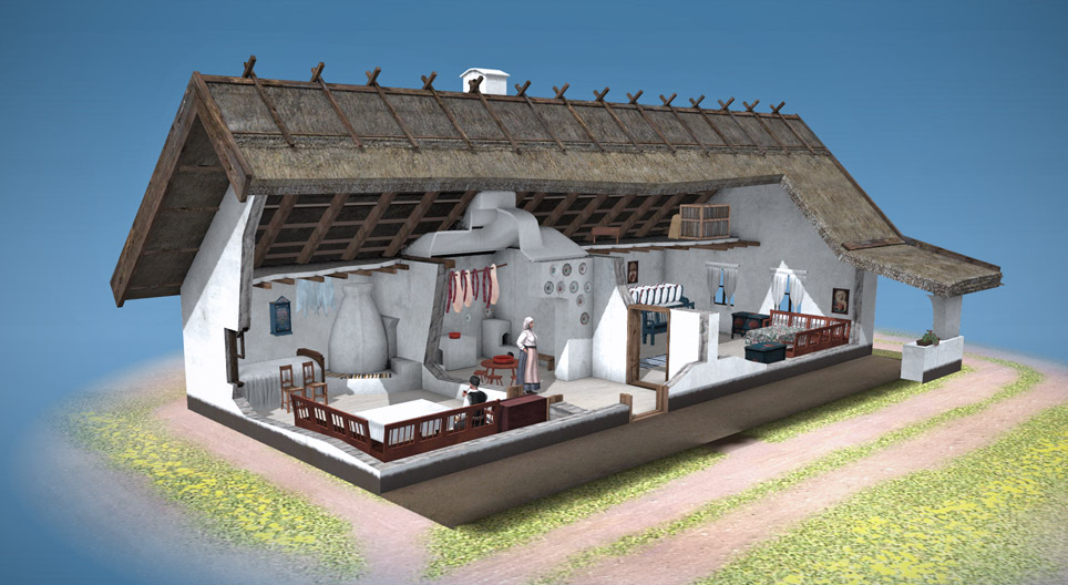 Farmhouse in Central Europe (19th century)