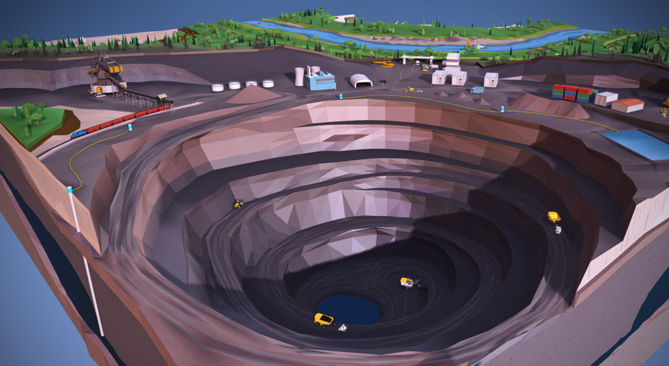 Open-cast mine