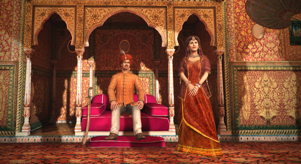 Indian maharaja with his wife (18th century)