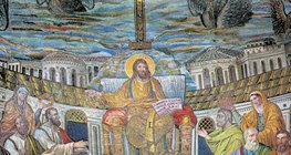 Mozaika wczesnochrześcijańska (Bazylika św. Pudencjany, Rzym, IV w. n.e.)