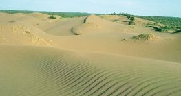 Барханы и песчаная рябь на поверхности