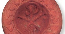 Świeca z monogramem Chrystusa