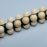 The space-filling model of a stearic acid molecule