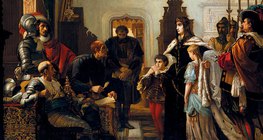 Madarász Viktor: Zrínyi Ilona a vizsgálóbíró előtt (1864)