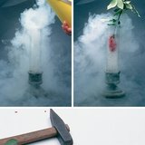 الهواء السائل يجمد الزهرة ولذلك تنكسر بسهولة