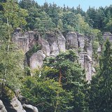 Sandstone rocks in the offset of the North Bohemian Basin