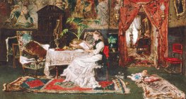 Mihály Munkácsy: Paris Interior (1877)