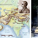 Kőrösi Csoma Sándor útvonala · Kőrösi Csoma Sándor emlékoszlopa Dardzsilingben