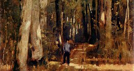 László Paál: Ścieżka przez las Fontainebleau (1876)