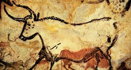 Tur i koń (Jaskinia Lascaux, 18000-15000 p.n.e.)