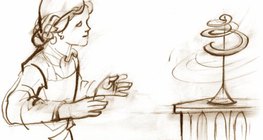 Papierowy wąż nad grzejnikiem pokazuje wznoszenie się gorącego powietrza