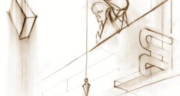 Linia pionowa wskazuje na środek Ziemi