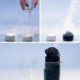 Reakcja stężonego kwasu siarkowego z cukrem