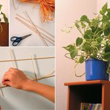 Wykonanie konstrukcji nośnej dla kwiatów z patyczków