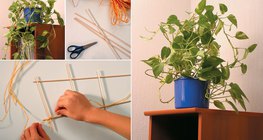 Wykonanie konstrukcji nośnej dla kwiatów z patyczków