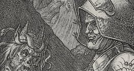 Albrecht Dürer - Rycerz, śmierć i diabeł (1513, renesans, fragment)