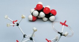 Model czaszowy i pałeczkowy cząsteczki glukozy o łańcuchu otwartym