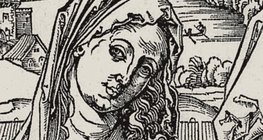 Albrecht Dürer - Święta Rodzina z trzema zającami (1497, renesans, fragment)