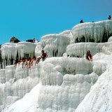 Травертиновые террасы – известковый туф (Памуккале, Турция)