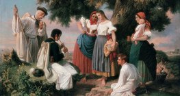 Янош Янко: «Рождение народной песни» (1860, Венгерская национальная галерея)