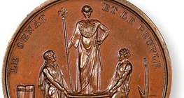 Medal z brązu przedstawiający koronację Napoleona
