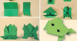 Robienie origami skaczącej żaby