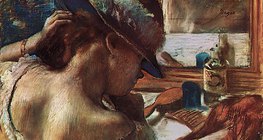 Degas - Przed lustrem (1889, impresjonizm)