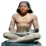 Egipska statua Siedzący skryba