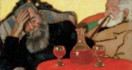 József Rippl-Rónai: Mój ojciec i wuj Piacsek nad lampką czerwonego wina (1907)