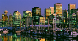 Widok na Vancouver od strony morza