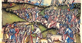 Przedstawienie inwazji Mongołów na Europę w Chronica Hungarorum autorstwa Johannesa de Thurocza