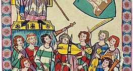 미세화로 그려진 음유시인