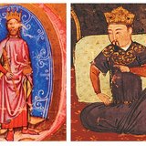 Król Węgier Béla IV. i chan Mongołów Czyngis-chan